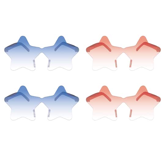 Beistle Red & Blue Star Glasses, 4ct.